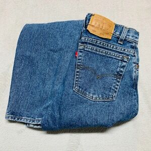 Vintage Levis 550 Jeans 29x32 (Fits 29x31) Mid Wash Blank Tab Denim Made USA 90s